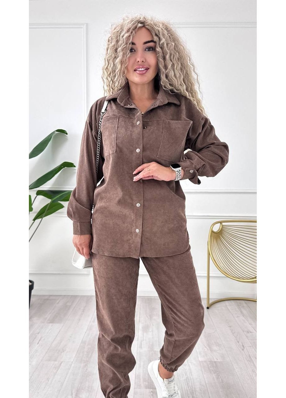 Костюм (сорочка, штани), колір Темно-бежевий No Brand (361245747)