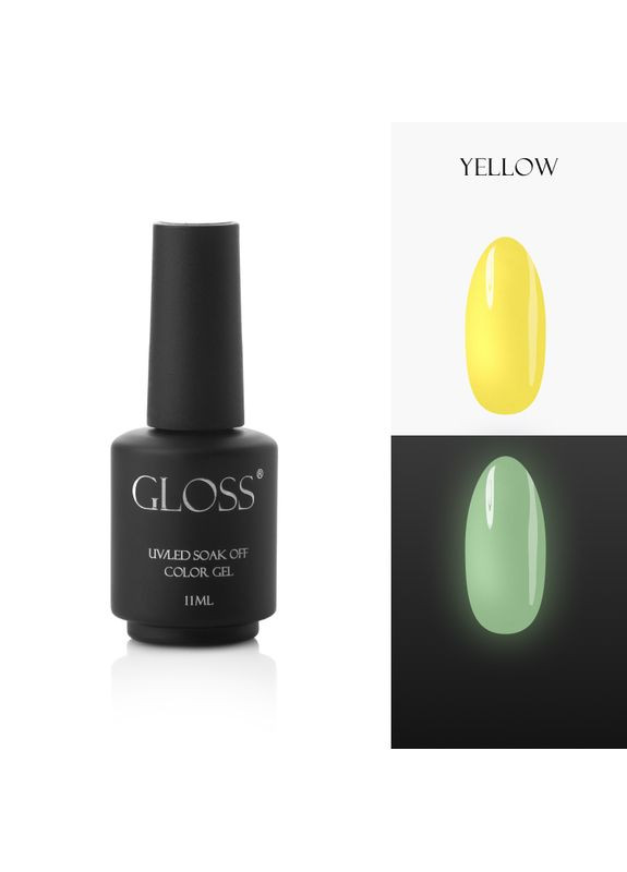 Neon Yellow Elf, 11 мл (неоновий жовтий) Gloss Company Люмінесцентний гель-лак (301426108)