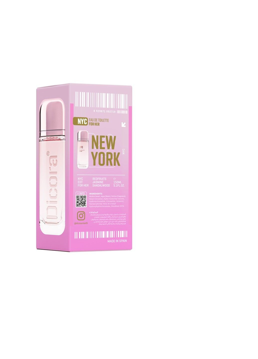 Туалетна вода жіноча Нью-Йорк Сіті 150 мл Dicora Urban Fit (337510876)