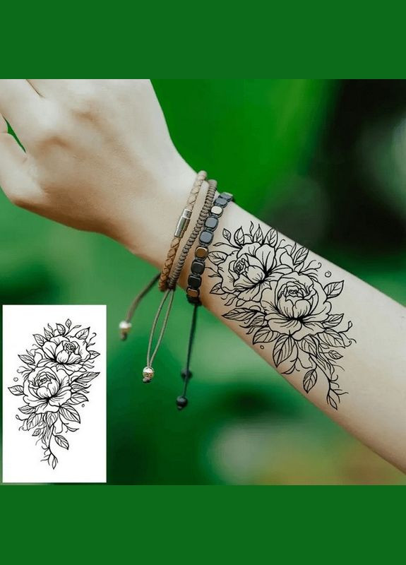 Набор детских временных татуировок "Черные мини №4" black-tattoo-mini-set-4-H Fresh Tattoo (337170795)