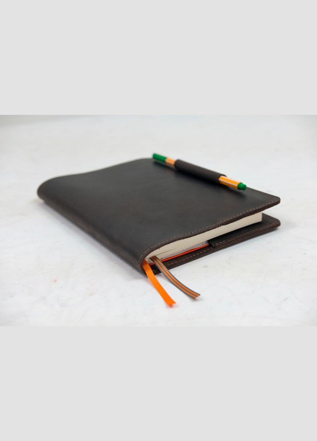 Шкіряна обкладинка для блокноту А5 Дизайн №11, натуральна Вінтажна шкіра, колір Шоколад Berty (299397096)