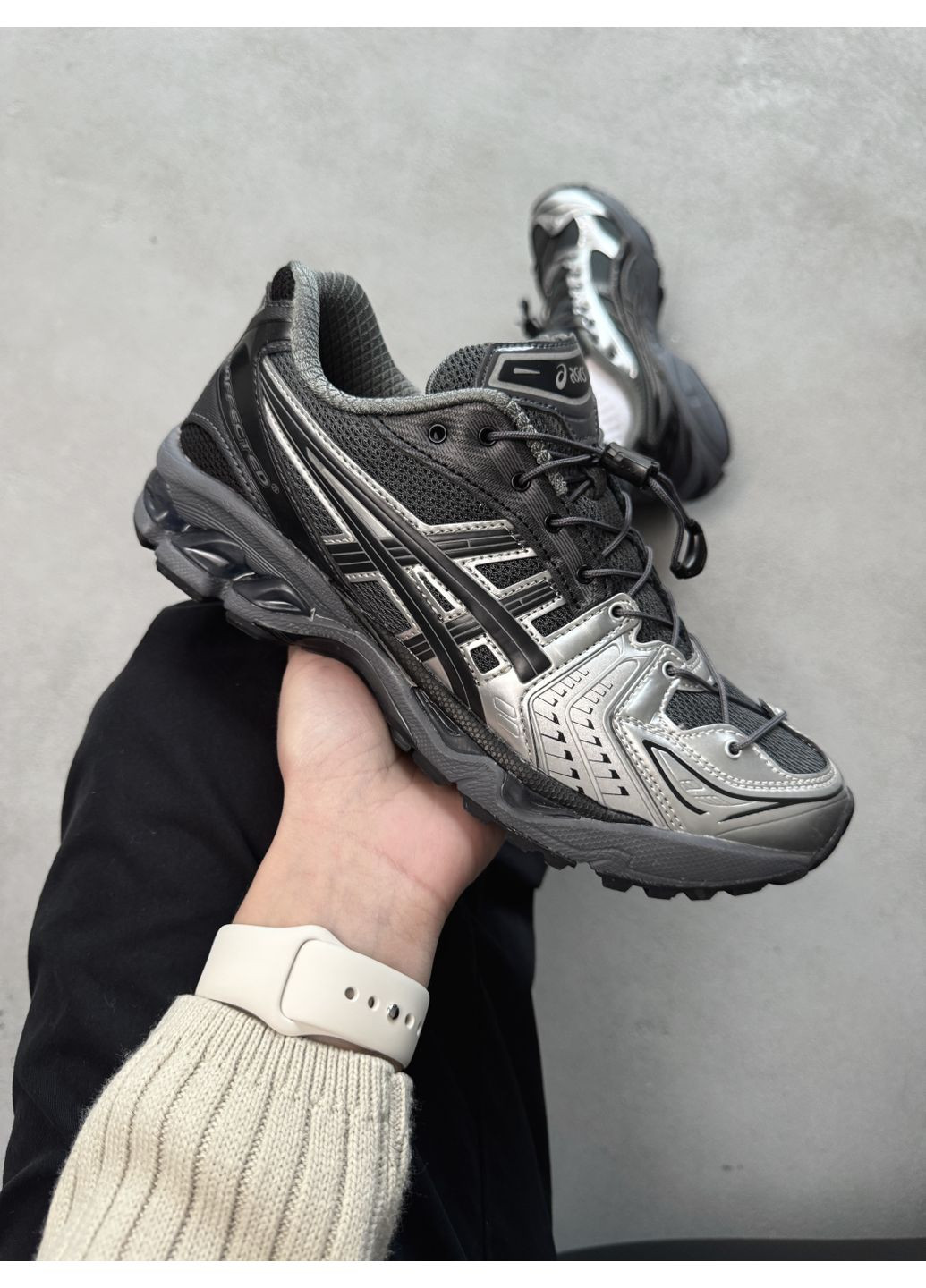 КРОССОВКИ ЖЕНСКИЕ ASICS GEL-KAYANO 14 BLACK / GREY АСИКС ГЕЛЬ КАЯНО 14 No Brand серые демисезоны (368883749)