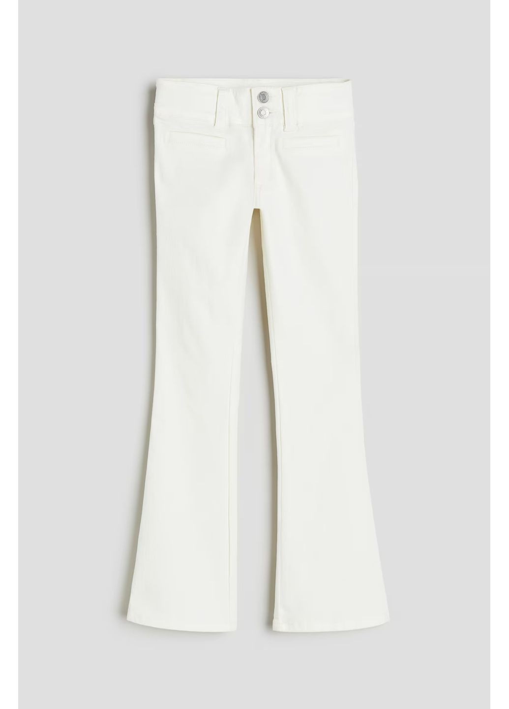 Джинси ІЗ ТВІЛА ІЗ ЗАВИШЕНОЮ ТАЛІЄЮ для дівчинки білі 140см(9-10р) H&M (365702059)