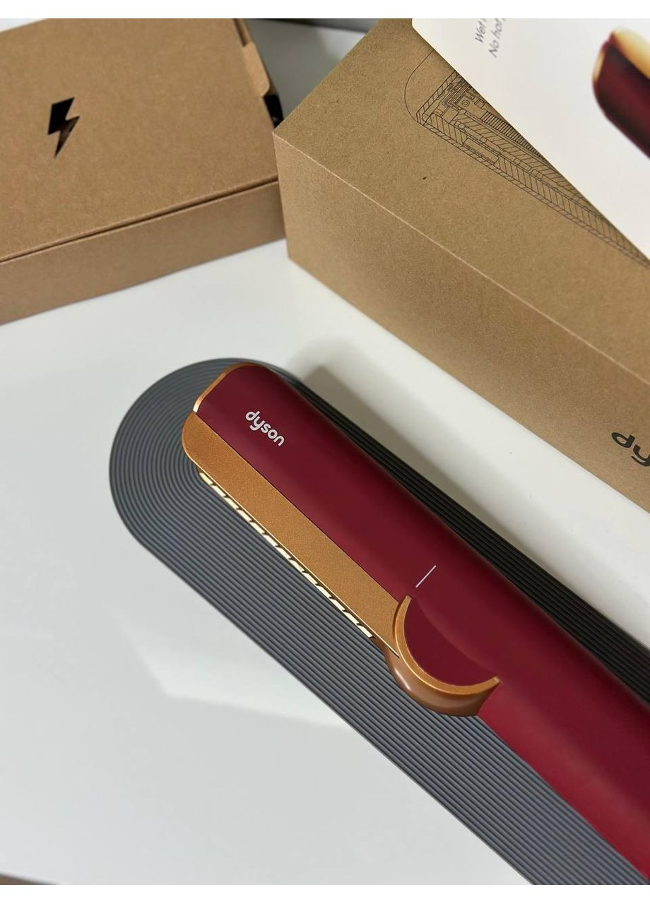 Выравниватель для волос Airstrait бордовый для сушки и выравнивания волос с ионизацией, premium copier, гарантия 12 мм Dyson (370639630)