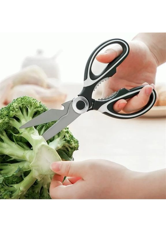 Кухонные ножницы с орехом и открывалкой Black No Brand (365721936)