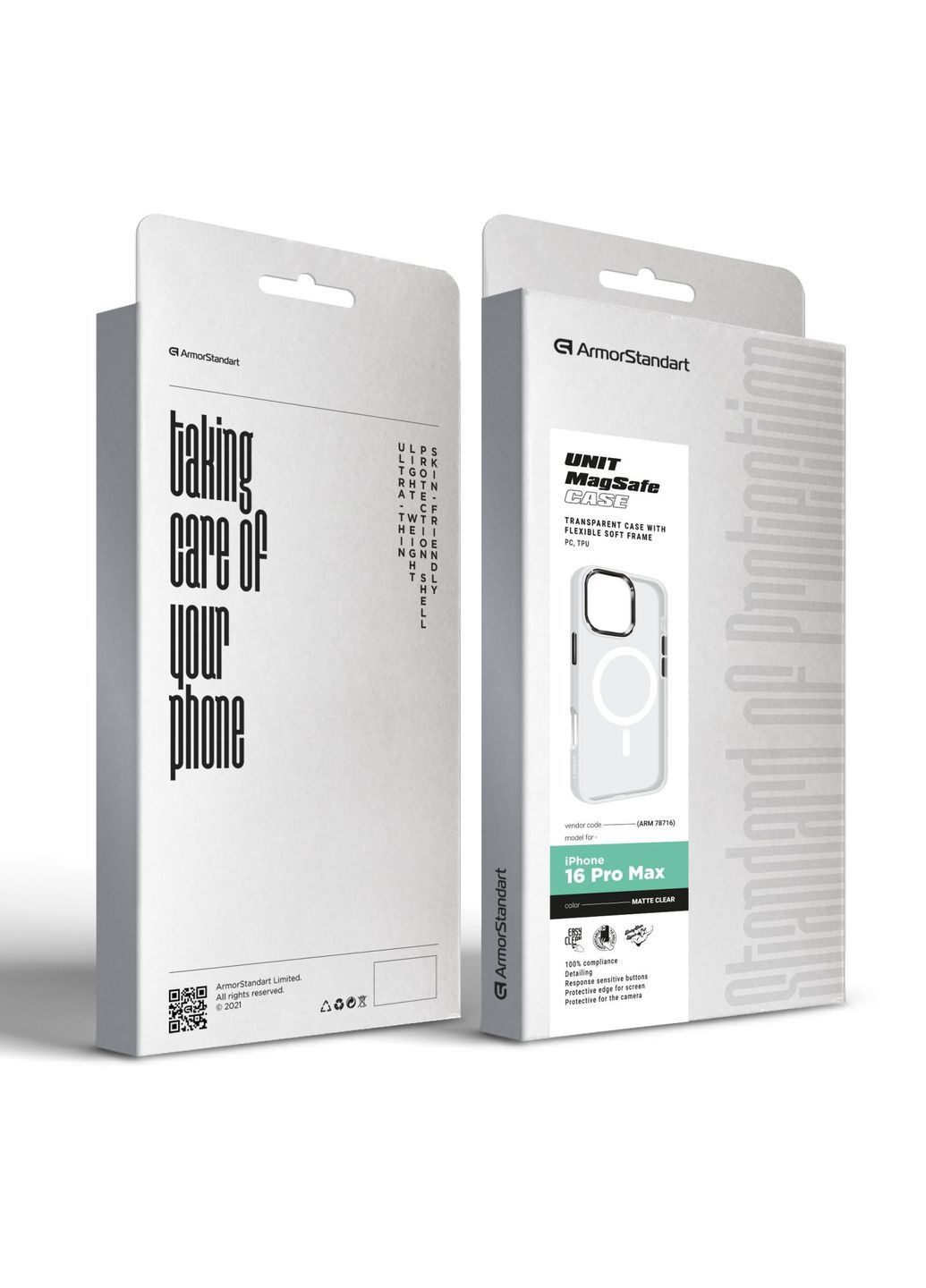Чохол до мобільного телефона (ARM78716) ArmorStandart Unit MagSafe Apple iPhone 16 Pro Max Matte Clear (326593609)