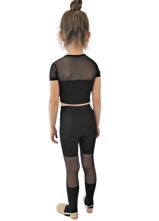 Комплект топ і лосини з сіткою під п'яту для гімнастики і танців Vlad&K ПЛ220с (302224691)