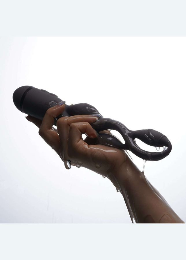 Імпульсний вібратор з ефектом пульсації UPKO UEROS для тривимірної стимуляції, коричневий No Brand (330617947)