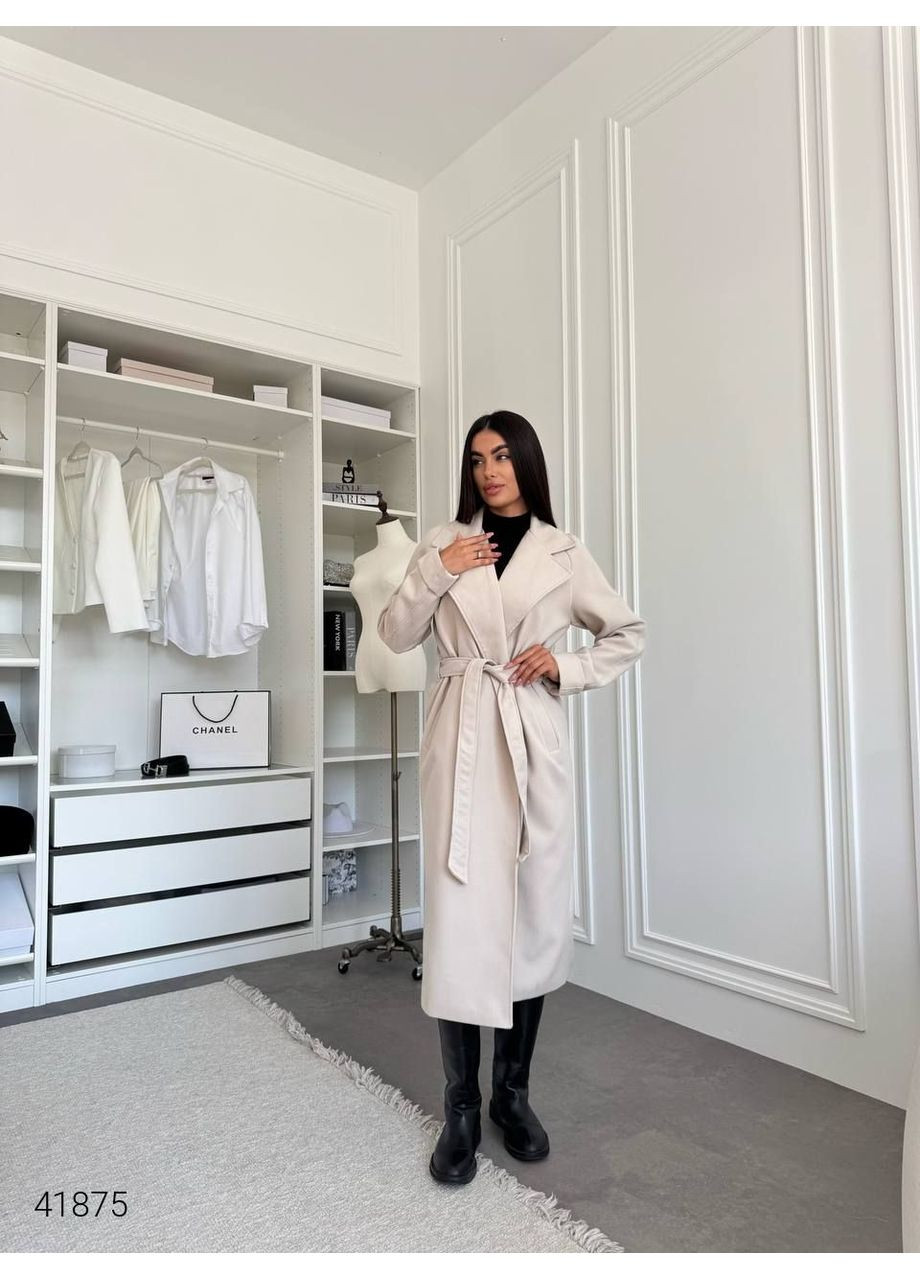 Світло-бежеве демісезонне Пальто кашемірове жіноче Byron