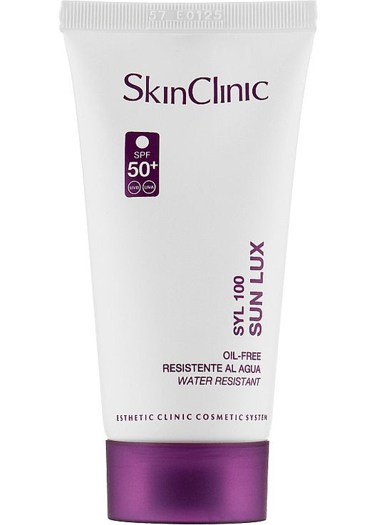 Сонцезахисний крем для тіла, водостійкий з SPF50 + Syl 100 Sun Lux Cream 50ml (953170-50887) SkinClinic (368744263)