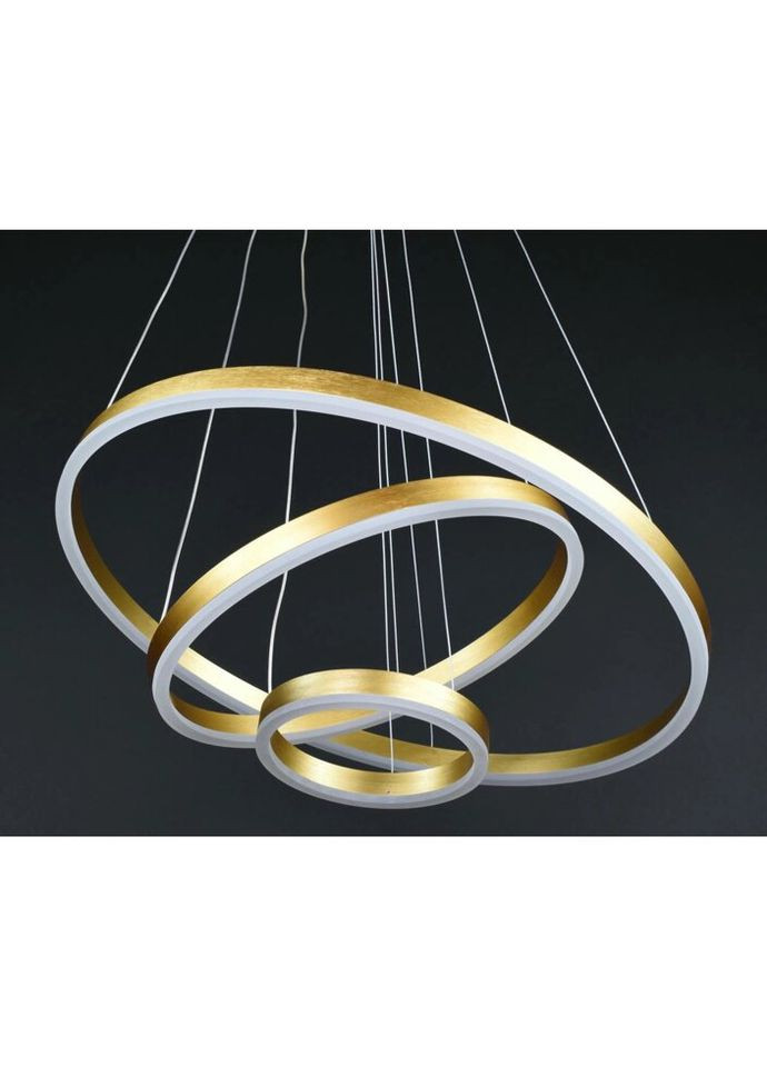 Люстра светодиодная подвесная LED светильник для квартиры на потолок лэд 27776 Золото 25-180х60х60 см. Sunnysky (324395912)