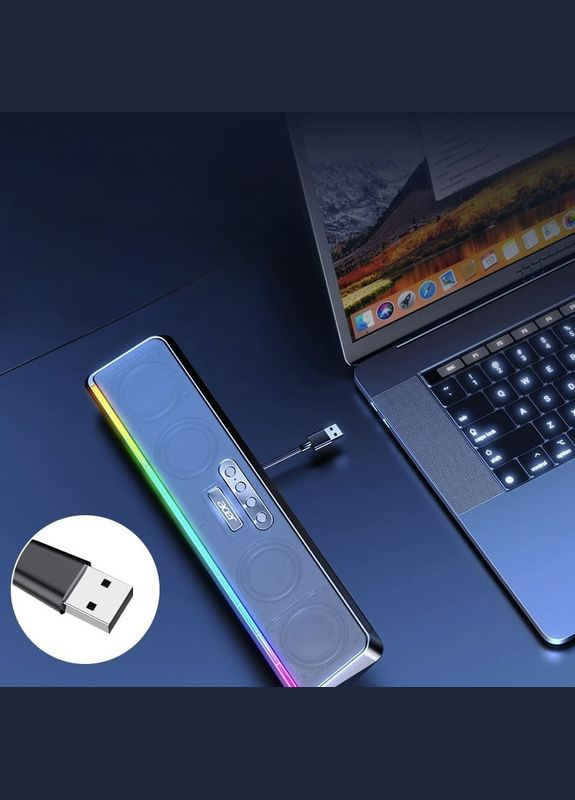 Акустическая система OSK120 24W RGB USB Black + Bluetooth (4 динамика) Acer (320800376)