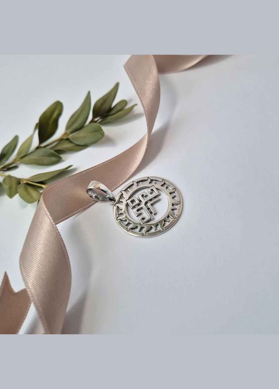 Срібна підвіска кулон оберіг амулет Рожаниця срібло 925 проби чорнене 93447 4.50г No Brand (337656682)