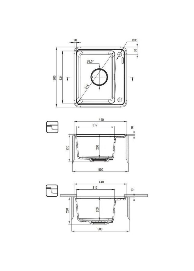 Мийка Momi Matte Black (ZKM_N103) Deante (344459295)