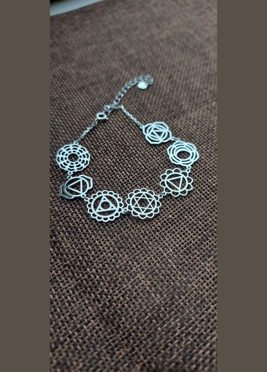 Серебряный браслет 925 пробы Семь чакр. No Brand (328263757)