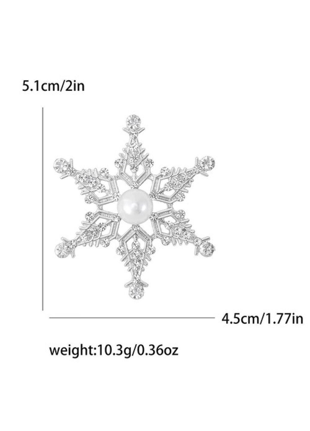 Брош Сніжинка новорічна (8159) Dobroznak (366668084)