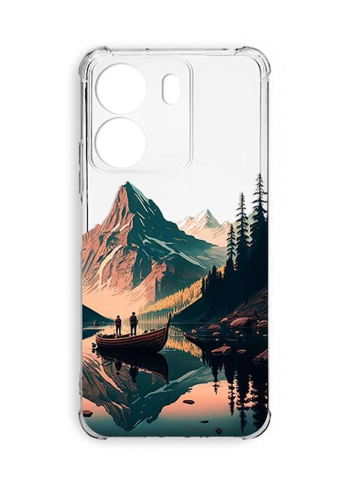 Чехол с утолщёнными углами на Xiaomi Redmi 13C:: Лодка. Пейзаж (принт 246) Creative (355393971)