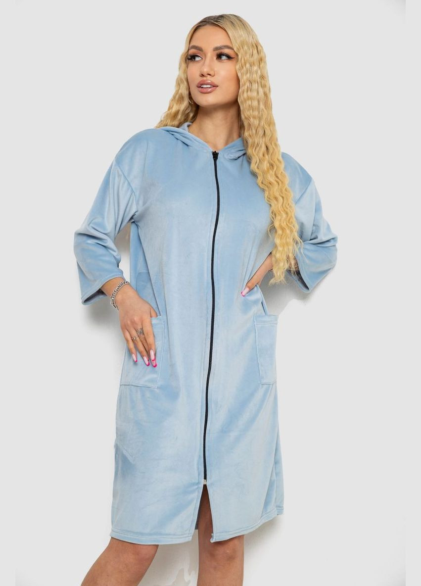 Халат женский велюровый на молнии Fashion (338597403)