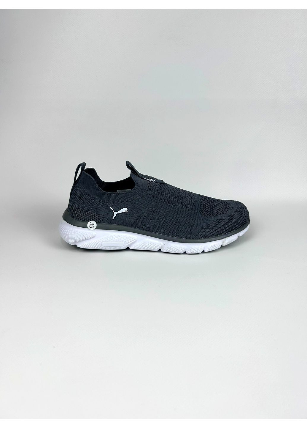 Темно-серые слипоны из текстиля для женщин No Brand