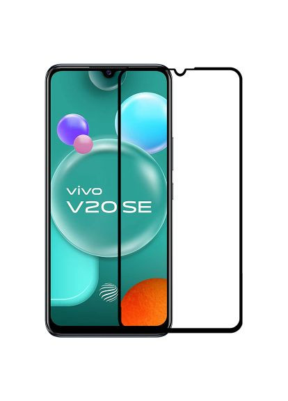 Стекло защитное (GL609444) PowerPlant Full screen Vivo V20 SE, Black (366658837)
