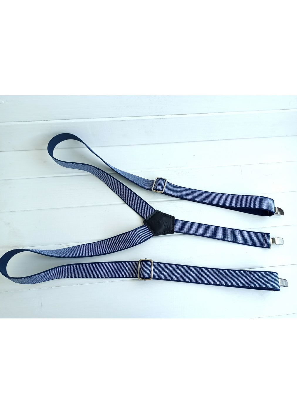 Синие подтяжки в полоску Major Style (357206621)