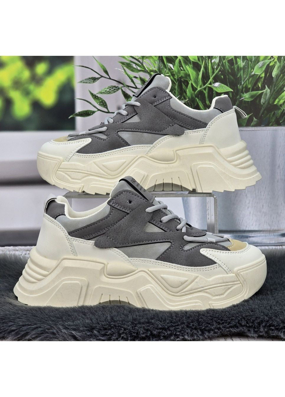 Кроссовки женские Dual серые демисезоны (360897940)