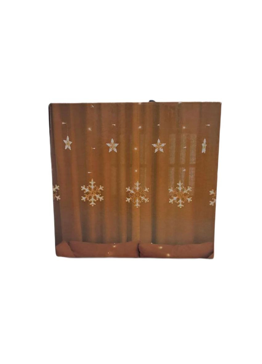 Гірлянда-штора Зірки та сніжинки розмір 3*1 м 12 фігур, синій GarlandoPro 1733062BL No Brand (339672395)