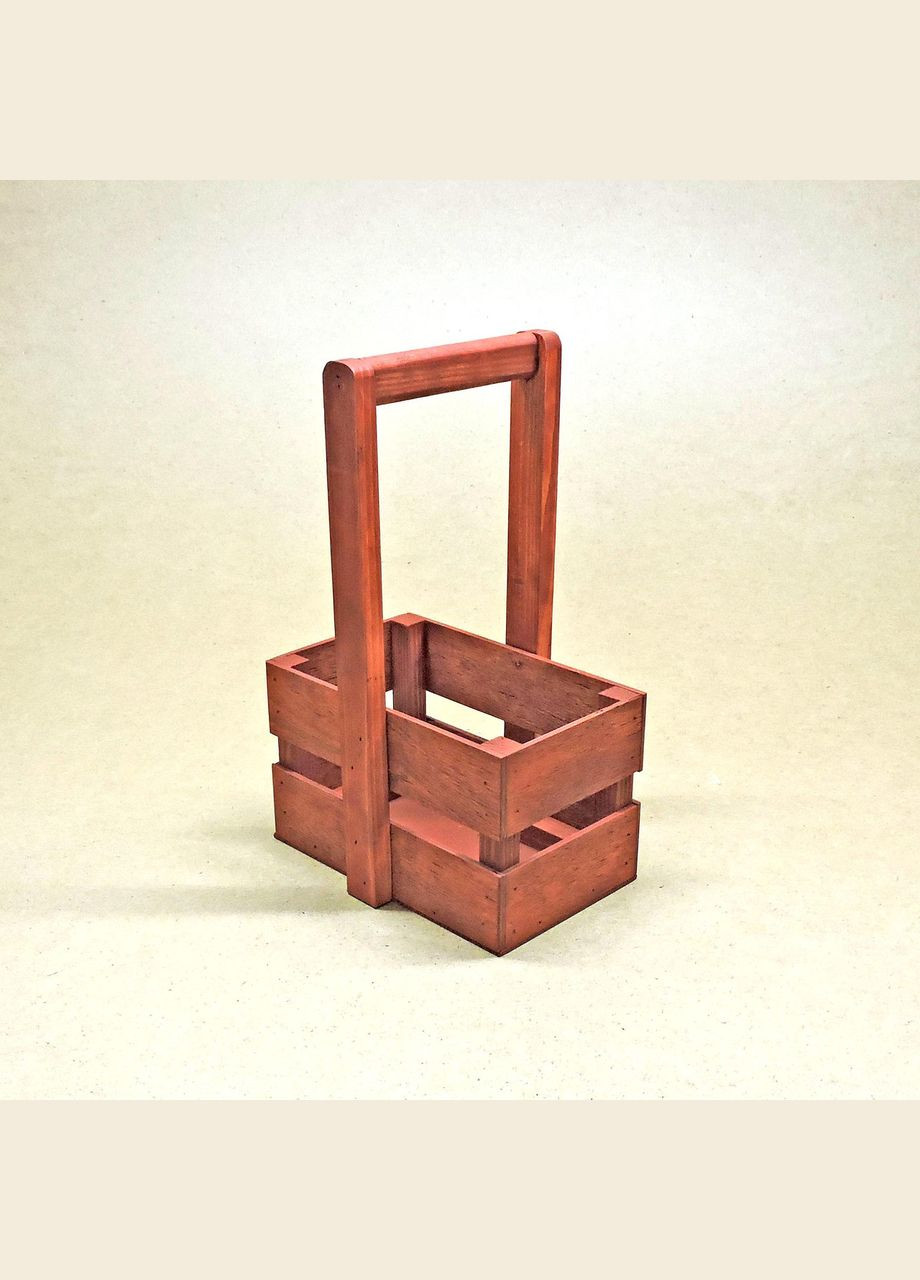 Подарочная корзинка из дерева Шелли 12х20 коралл (ПДК-0022114) No Brand (328909967)