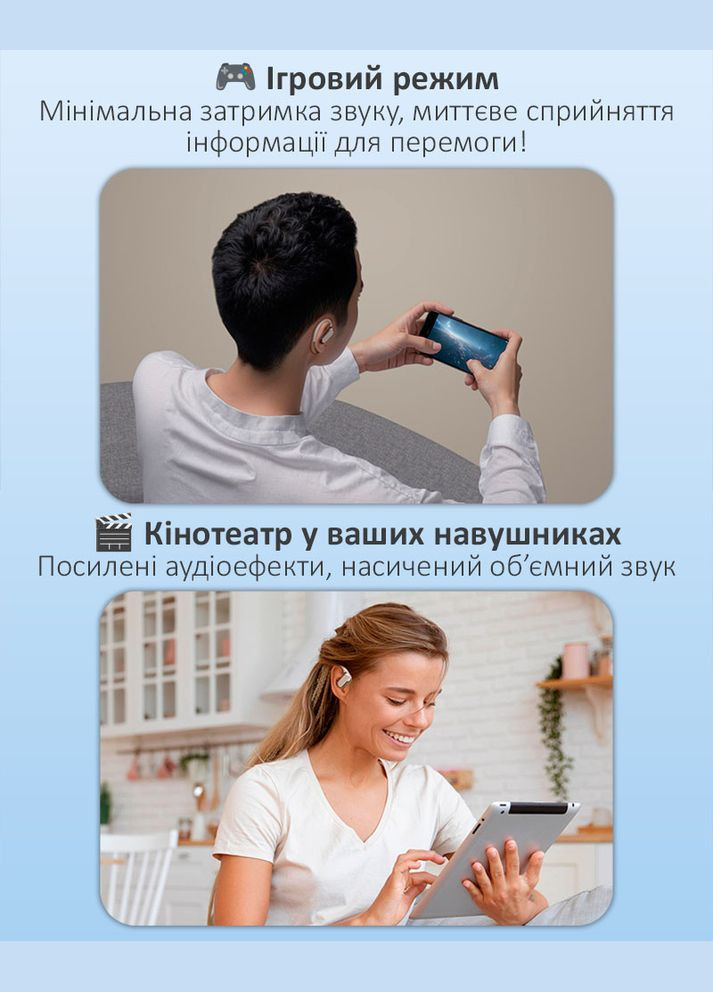 Навушники бездротові Q18 TWS Earbuds з LED дисплеєм, Bluetooth 5.4, ENC, 300mAh White No Brand (322566971)