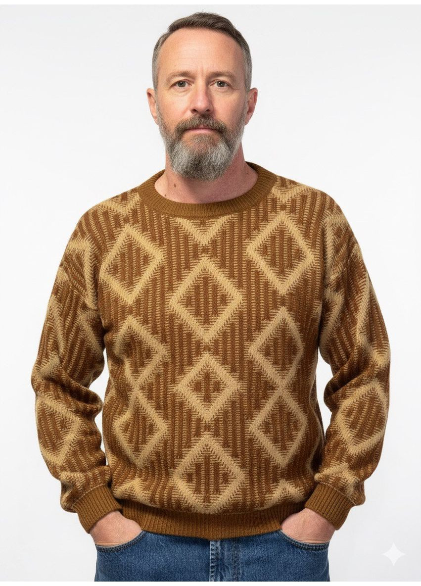 Коричневый зимний свитер Fashion Club