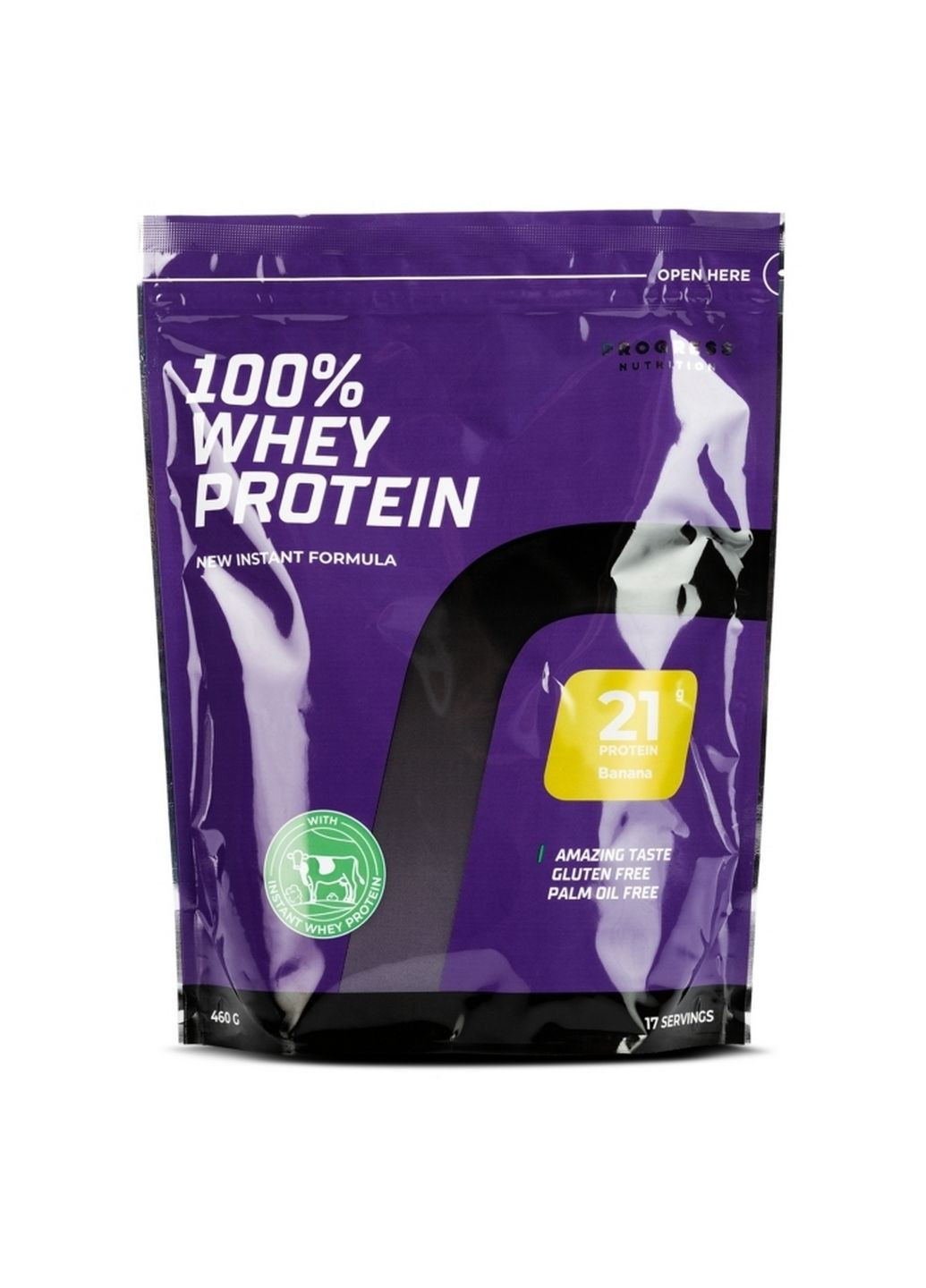 Протеин 100% Whey Protein, 460 грамм Банан Progress Nutrition (293340211)