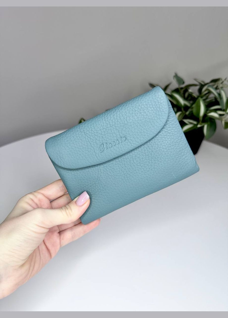 Шкіряний м'який гаманець на магнітах середнього розміру Classic (316218758)