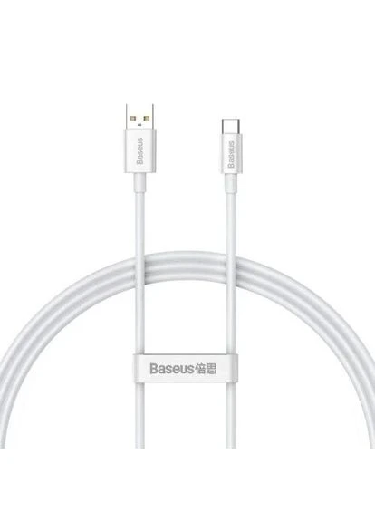 Кабель USB AM - Type-C, 1 м, White, "Superior", 100 Вт, 6A, 480Mbps (P10320102214-01) P10320102214-01 Baseus (395341461)