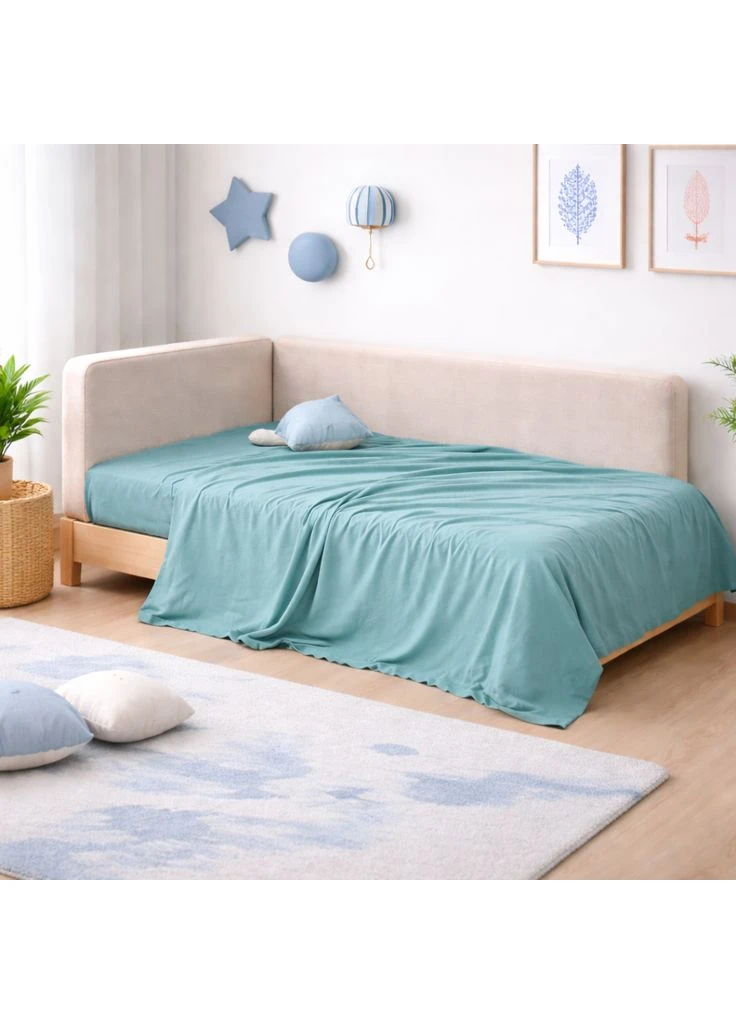 Комплект постільної білизни Сатин JUNIOR Satin Light Pro 10-015 Sea wave Полуторний Євро Mirson (399960849)