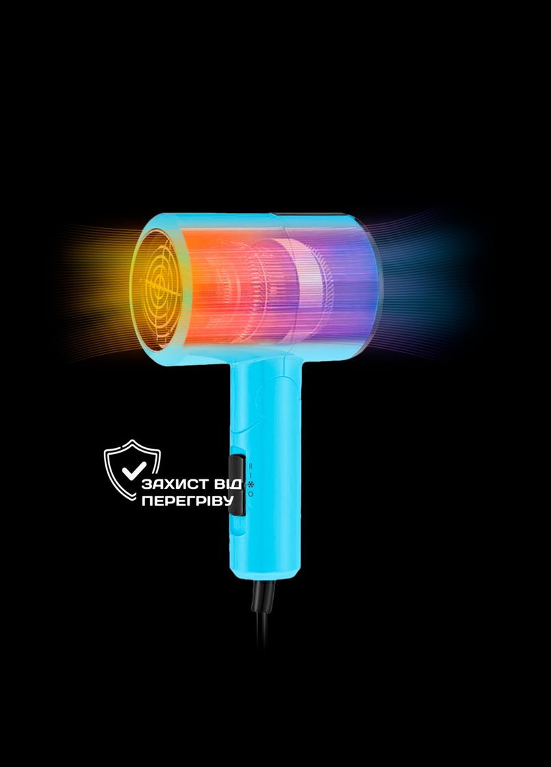 Фен LHD-6102 1100 Вт блакитний Liberton (339602761)