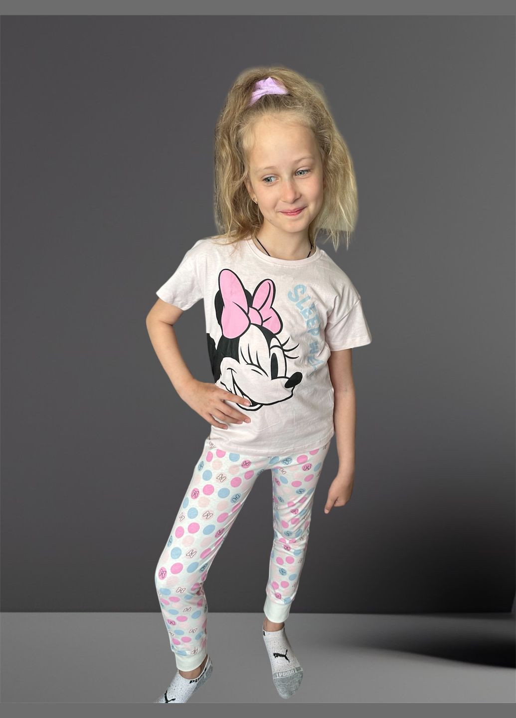 Рожева піжама футболка + штани Disney