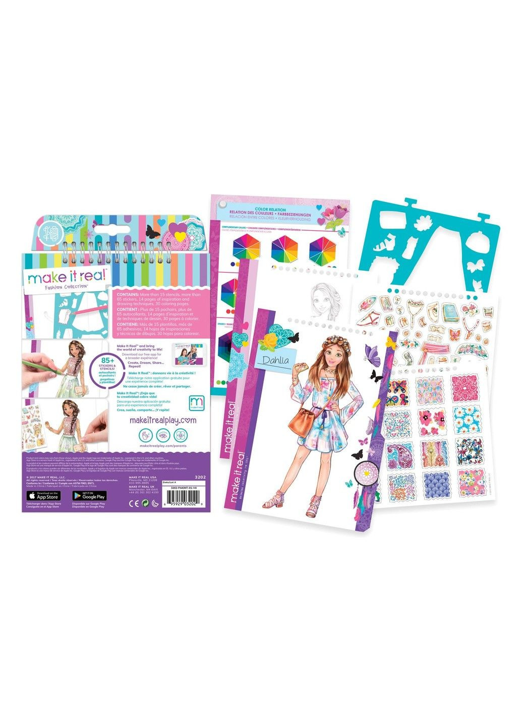 : Блокнот с трафаретами для создания модных коллекций "Цветочная фантазия" Make it Real (331297759)