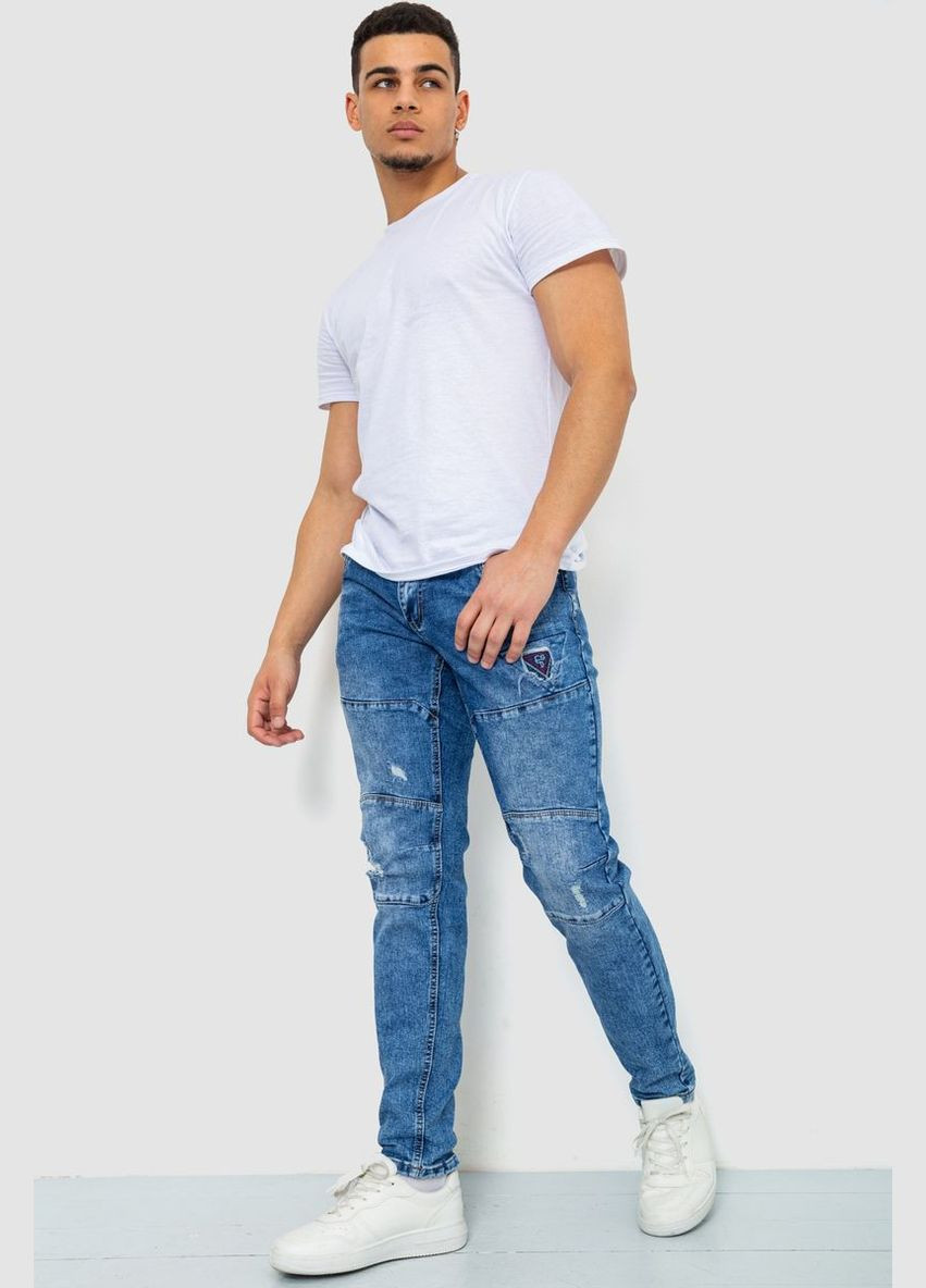 Синие демисезонные джинсы мужские, цвет синий, Ager