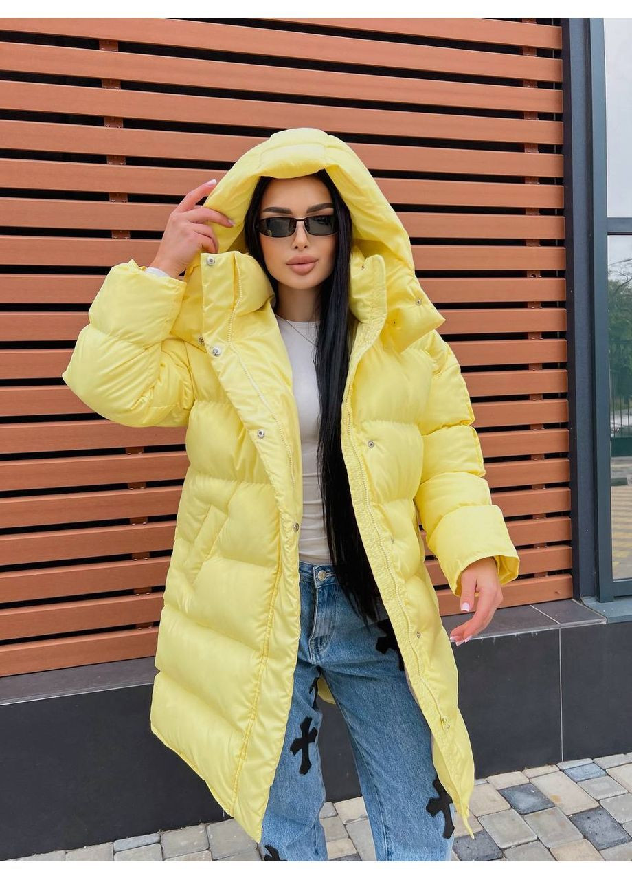 Жовтий демісезонний Пуховик Style Point