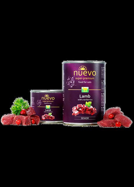 Влажный корм для пожилых кошек с ягненком и клюквой Senior 200 г (4250231595233) Nuevo (279564875)