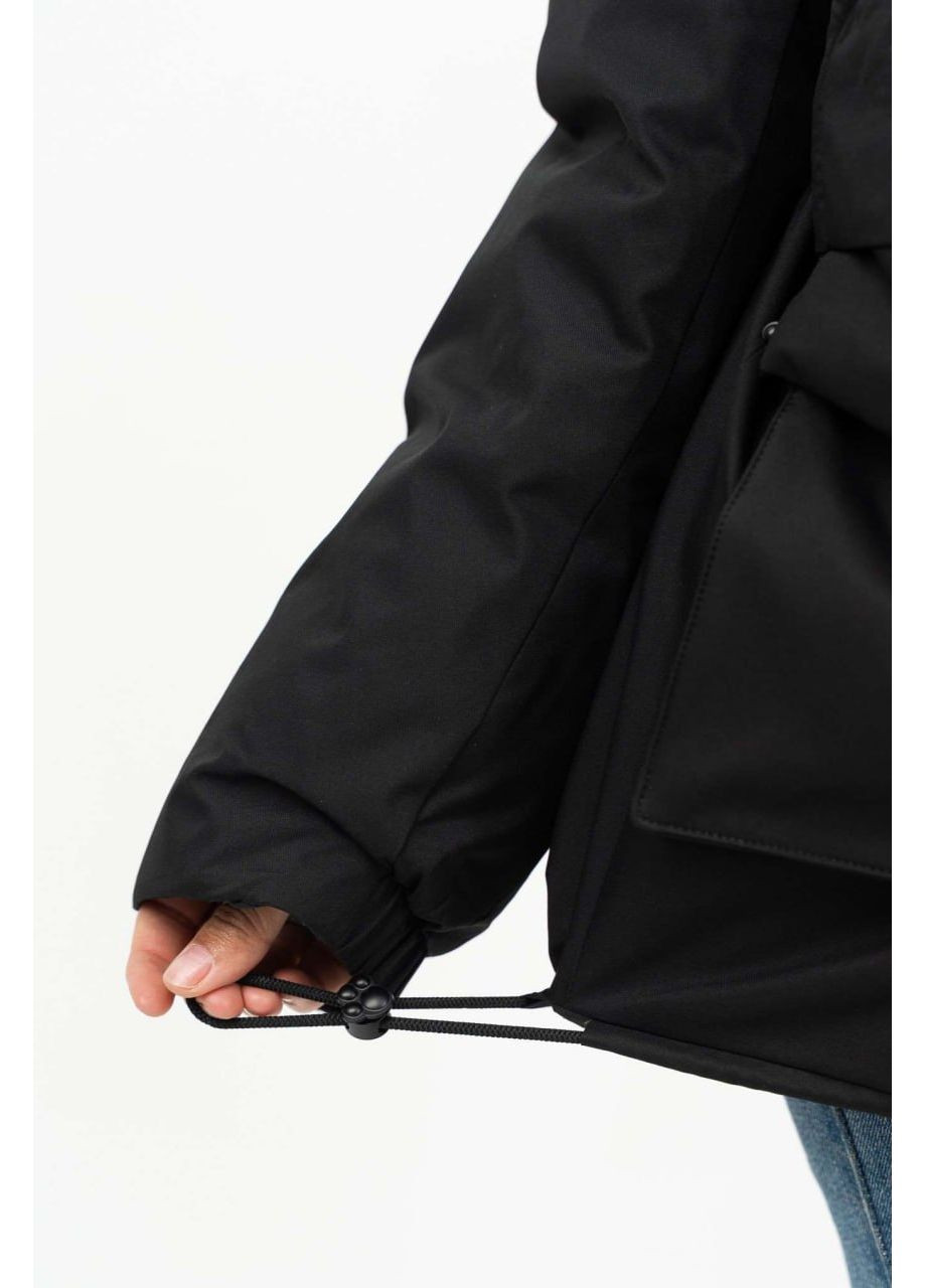 Чорна зимня двостороння парка-пуффер Towmy