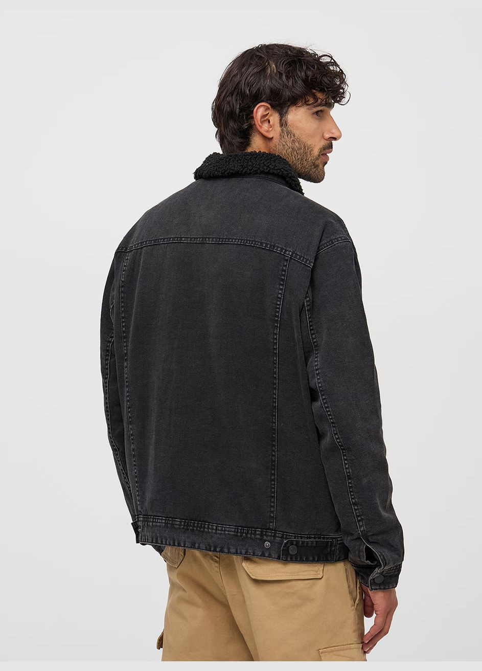 Чорна демісезонна куртка чол Terranova