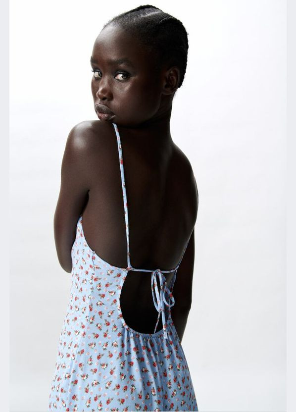 Комбінована сукня з квітковим принтом Zara з квітковим принтом