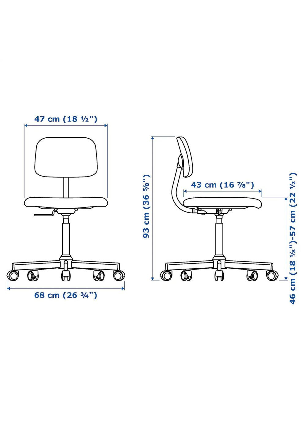 Поєднання стіл/шафа ІКЕА HAUGA/BLECKBERGET (s69436472) IKEA (278406801)