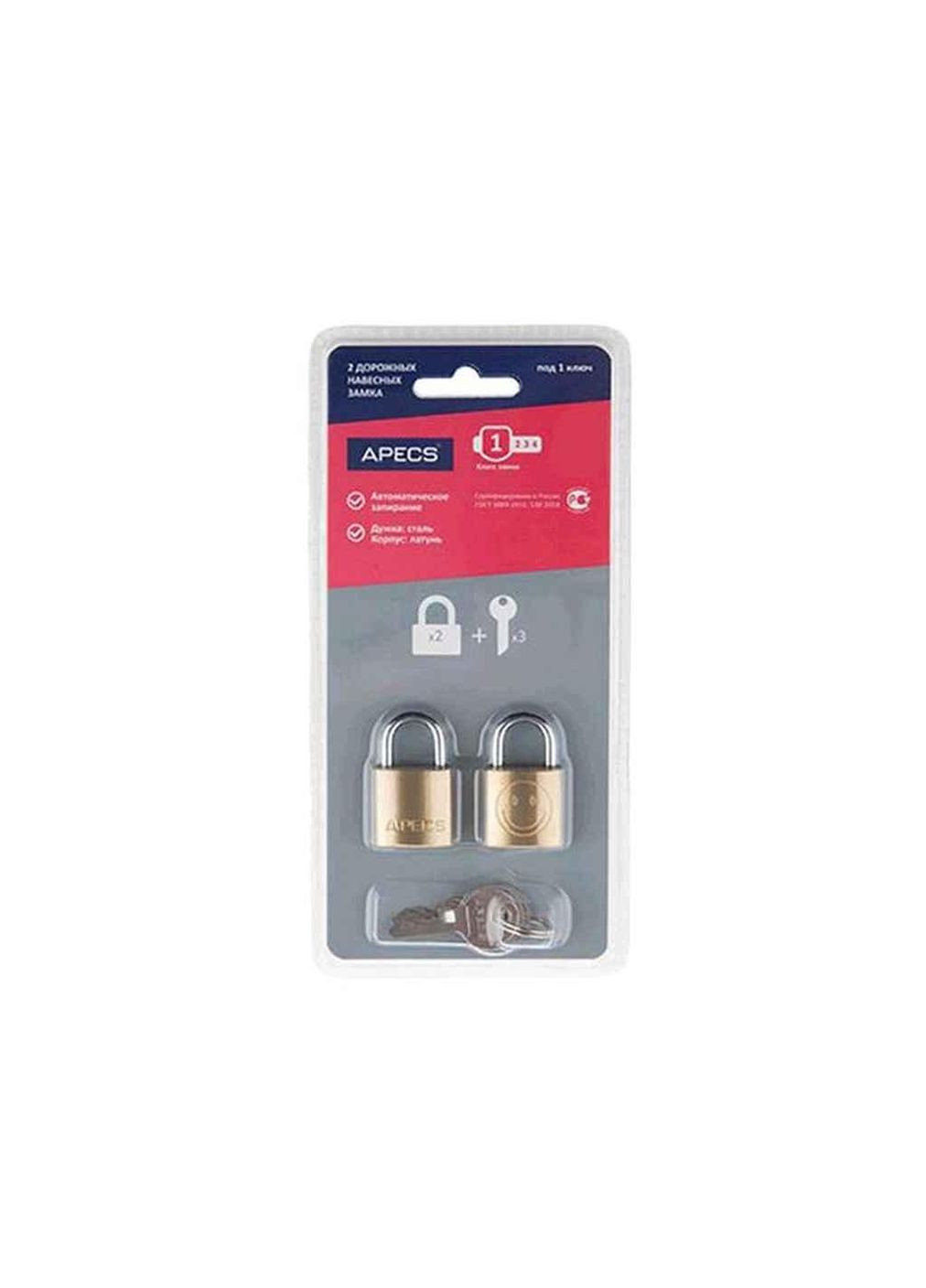 Замок навесной PD20-20-Blister (2Locks3Keys) (RU) ТМ Apecs (305203841)