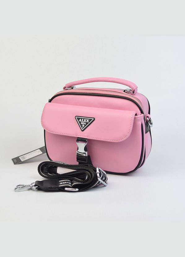 Розовая женская маленькая молодежная сумка кросс боди через плечо Alex&Mia (338182416)