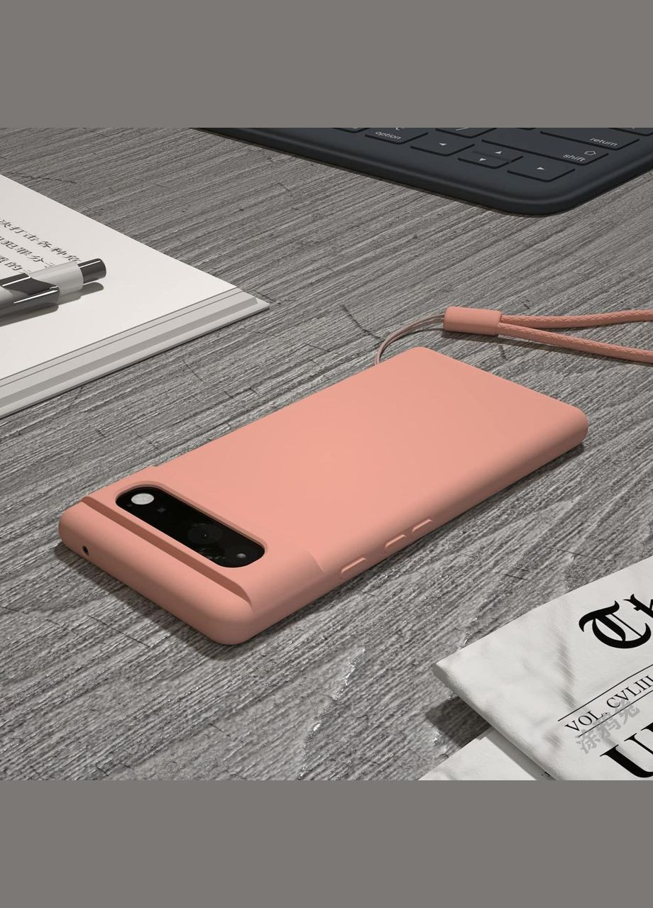 Силіконовий чохол для Google Pixel 6 Рожевий мікрофібра софт тач Viseaon (322211830)