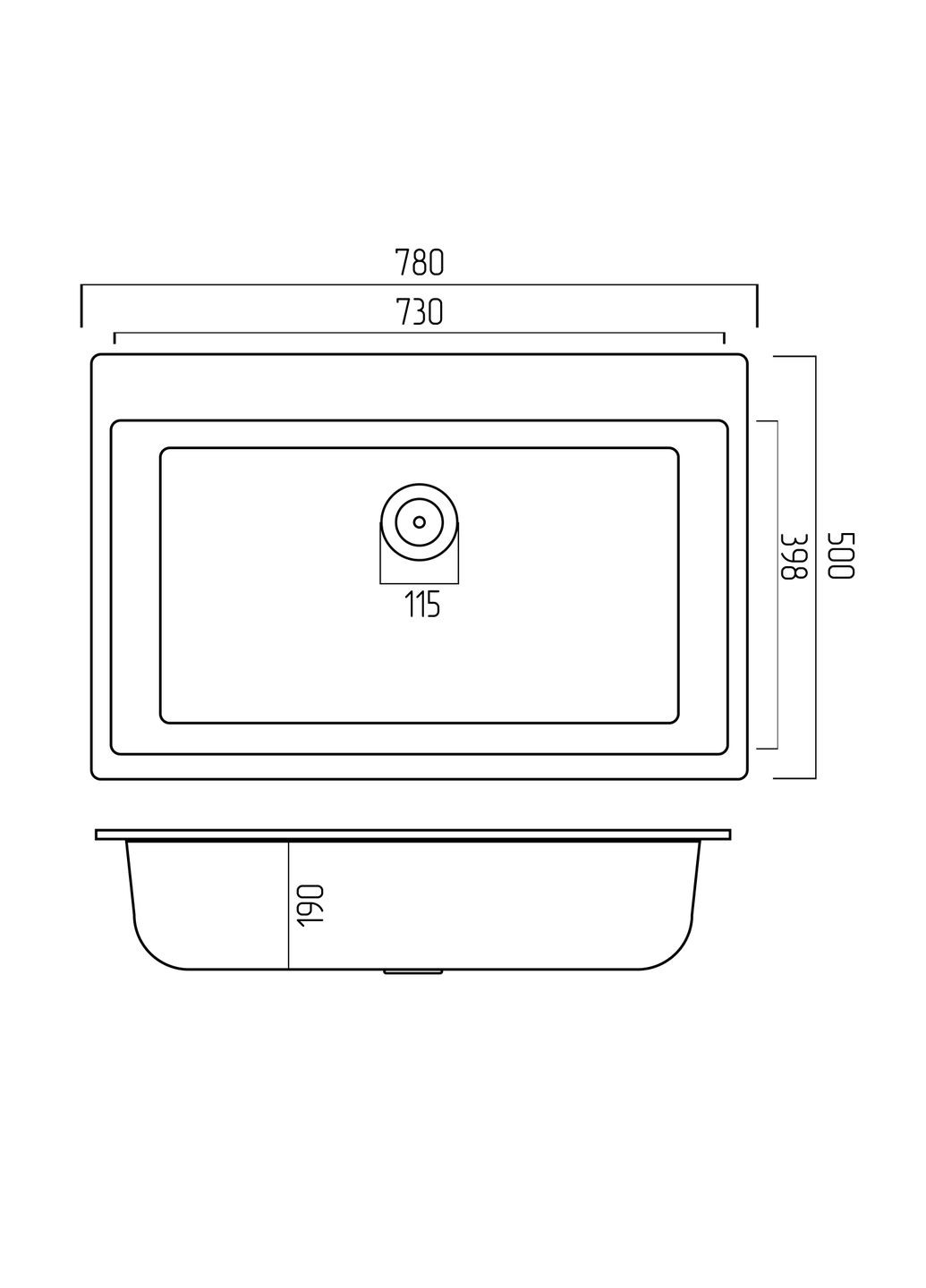 Гранітна мийка для кухні 7850 Bogema матова (сафарі) Platinum (269793356)