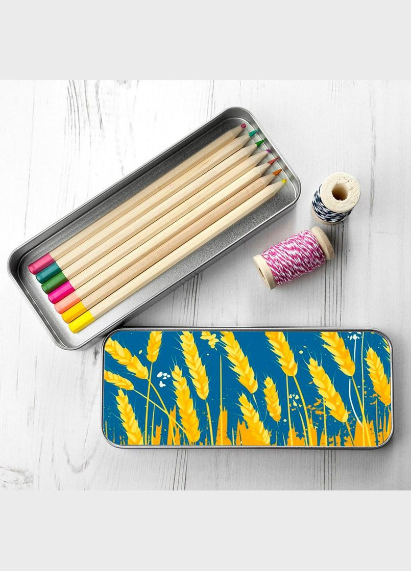 Органайзер для канцелярских принадлежностей металлический, кейс для мелочей Патриотический #019 7*18 см Silver No Brand (309160412)