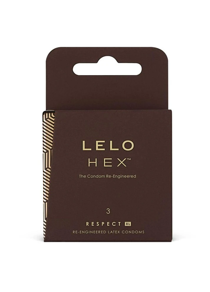 Презервативи HEX Condoms Respect XL 3 Pack, тонкі та суперміцні, збільшений розмір Lelo (311603997)